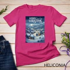 Christmas Church in the Mountains A Peaceful Scene #4 Funny Unisex T-shirt