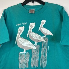 Vtg Dana Point California 90s T Shirt Single Stitch XL Puff Print Distress Beach