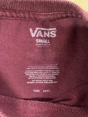VANS Men’s Skull Rose Burgundy Short Sleeve Graphic Tee SZ S
