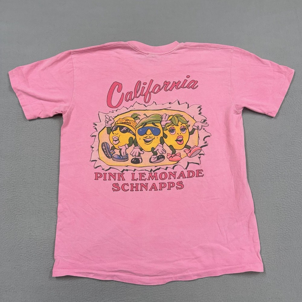 Vintage Stedman Shirt Mens Large Pink California Pink Lemonade Schnapps Tee