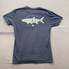 Howler Bros Shirt Mens Medium Blue Heed The Call Fish Graphic Logo Tee Tagless