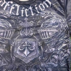 Affliction/Xtreme Couture Style Black Graphic Shirt Gothic y2k skater Tee XS-6XL