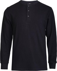 Knocker Men’s Waffle-Knit Thermal Henley Shirt