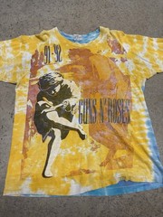 Vintage 1991-92 Guns N Roses Illusion Tour All Over Print Liquid Blue Shirt XL