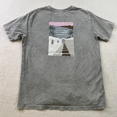 Katin Mens T Shirt Large Gray Palm Tree Stairway Graphic Tee 100% Organic Cotton
