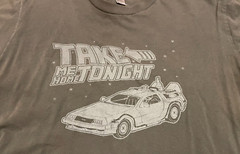 Back To The Future Shirt Size Medium Gray Take Me Home Tonight Eddie Money Song