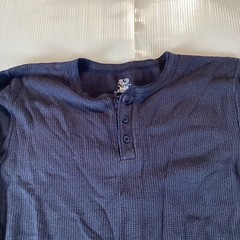 Fruit Of The Loom Mens T Shirt Size XL Long Sleeve Henley Solid Pullover Casual