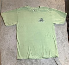 Mens Tropical Graphic Short Sleeve Lime Green Crew Neck T-shirt Large