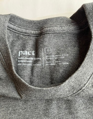 Pact Men’s Organic Cotton Softspun Crew Neck T-Shirt – Charcoal Heather – Small