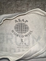 ASAP Rocky AWGE Yamborghini High Rose Tee Shirt ASAP Mob White STAINED READ