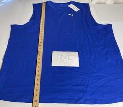 Puma Mens Essentials Sleeveless T-Shirt Tank Top Big & Tall Size 4XL Blue New