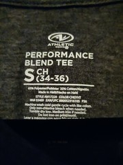 Athletic Works Size S(34-36) Performance Blend T-shirt Men’s crew neck gray NWT