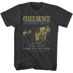 Creedence Clearwater Revival – Cobo Arena – Gray Adult Short Sleeve T-Shirt