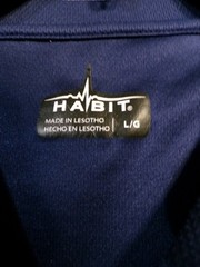 Habit Pacific Trek Men T-Shirt Large Long Sleeve Performance Crew Blue