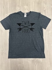 Twin Forks Band T-Shirt Size M Gray Folk Rock Tour Tee Chris Carrabba