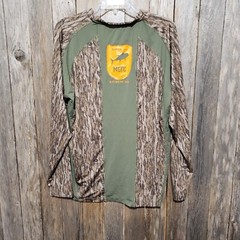 Mossy Oak L Shirt Men’s Long Sleeve Green Brown Camo Casual Outdoors