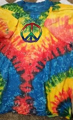VTG San Francisco T-Shirt Tie Dye Mens 2XL Single Stitch Peace Sign Heavy Weight