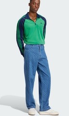 Sz XL Men’s Adidas Originals 70’s Velour Polo T Shirt Green Night/Indigo Retro
