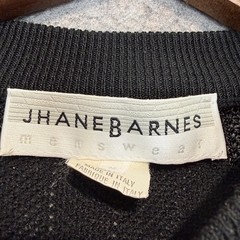 Jhane Barnes Textured Open Knit Shirt Mens Medium ? Black Breathable Italy