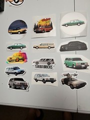 Rare VOLVO “TURBO BRICK” 240 245 STICKERS VARIETY PACK SAAB DELOREAN