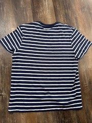J.Crew Knit Goods Men’s Blue/White Striped Slub 100%Cotton Crewneck Tee Sz. XL