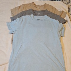 Goodfellow & Co Men’s XL 3x Short Sleeve T-Shirts Light Blue Gray Beige Crew V-…