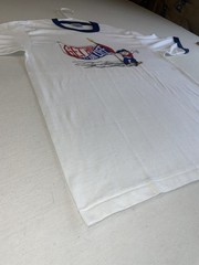 NEW VINTAGE 80s Hanes Ringer Shirt Get High On Life Skateboard Cartoon M 38-40