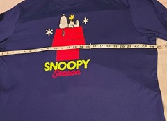 Peanuts Sleepshirt Men’s Snoopy & Woodstock Navy Blue Long Sleeves XL-46-48