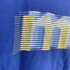 Mossimo Blue Yellow Limited Edition Graphic Short Sleeve Tee T-Shirt Large