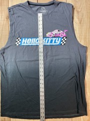 Hello Kitty Tokyo Speed Racing Tank Top XL Gray Sanrio Graphic Tee