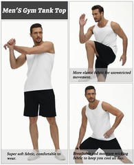 Men’s Tank Tops Sleeveless Muscle Tee Gym Bodybuilding Athletic Workout Casual T