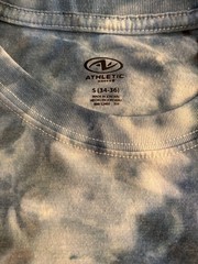 Double Spiral Blue And White Ice Dyed Tie Dye T-shirt Unisex Small Hippie Boho