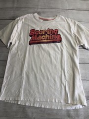 Nike Shirt Mens Large White Scoring Machine Graphic Tee Crewneck Casual Sports