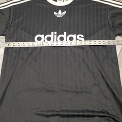 NEW Adidas Trefoil Mens Size Large Striped Dazzle Soccer Style T Shirt Tee Poly