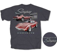 Chevy Chevrolet Corvette Stingray Garage Muscle Cars Trucks T Shirt CV2SG-GY