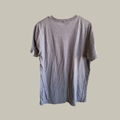 The North Face Mens Large Heather Gray Blue Graphic Logo Short Sleeve T-Shirt