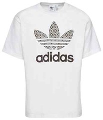 Rare – Adidas Originals Shirt Retro Trefoil Tartan T-Shirt White Brown Small NWT