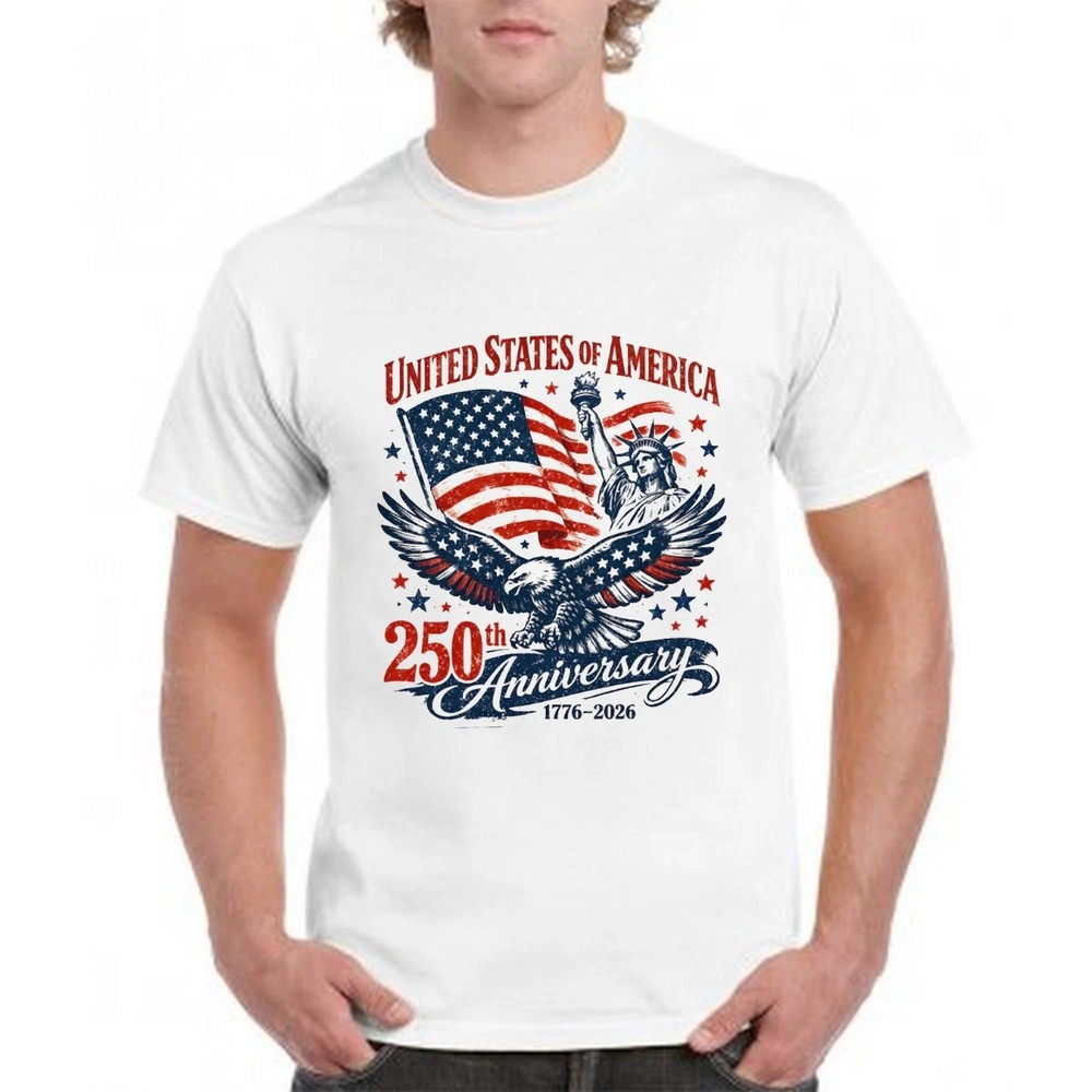 USA 250 Years Anniversary 1776-2026 Tee, Vintage 4th of July Patriotic T-shirt