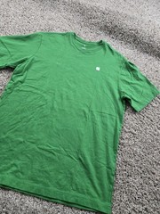 Apple T Shirt Medium Green Short Sleeve Crew Neck Cotton Graphic Employee