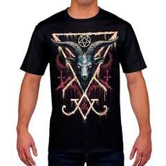 Satan style T-Shirt. Occult symbolism. Devil, Baphometh, Lilith, 666, Deamon.
