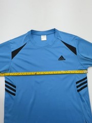 Adidas Boys Blue Athletic Logo T-Shirt Size Regular Condition Varies