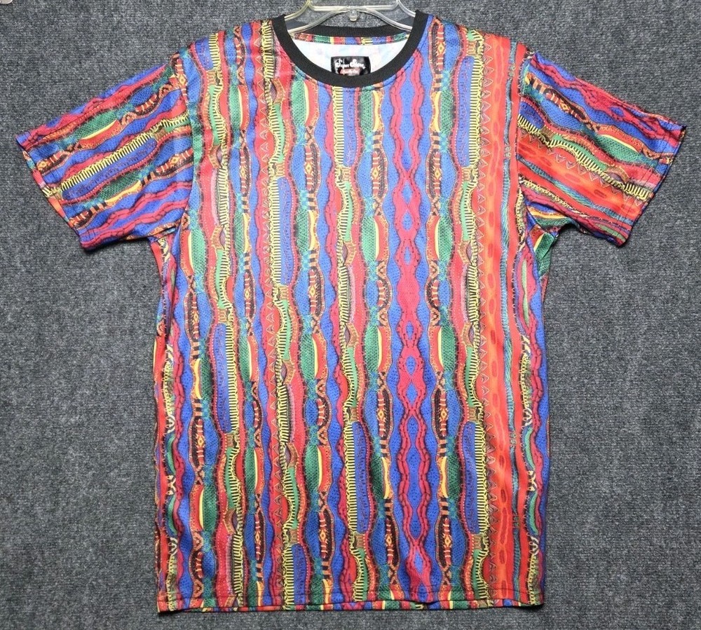 Unique NWT Super Shine Prints by Drill Australian Knit Print Casual Shirt XL