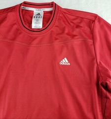 Adidas CLIMACOOL Mens T-shirt Performance Athletic Breathable Red Size Medium