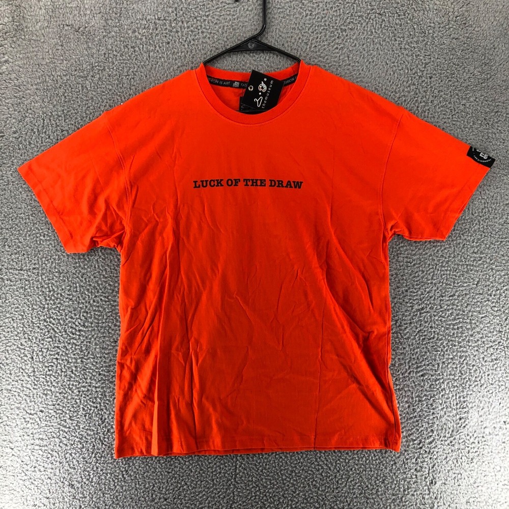 The Museum Fashion Is Art Luck Of The Draw Shirt Orange Men’s Size S