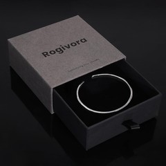 925 Sterling Silver Hammered Cuff Bangle Bracelet for Men, 4mm Handmade Minim…