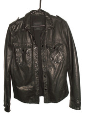 Men’s All Saints SECTION LEATHER SHIRT jacket overshirt M (ref103) £139.99!!!!!