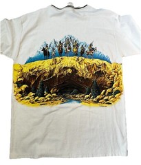 Vintage NEW Cal Cru Native American Tee Men’s XL Cody Wyoming Textures Short Slv