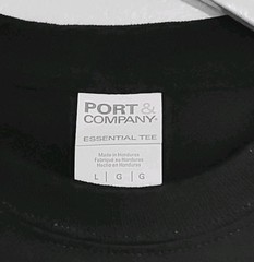 5-pack Large Black Port & Company Essentials 100% Cotton Pocketed T-Shirt