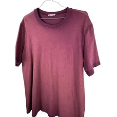 Maroon Hand Dyed Distressed Cotton Streetwear T-Shirt Cotton Citizen Size XL