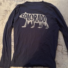 Crazy Shirts Medium Blue Pullover T Shirt Colorado Graphic Pima Cotton